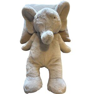 Pottery Barn Kids Gray Elephant Plush Stuffed Animal 19" Soft Cuddly Toy